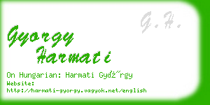 gyorgy harmati business card